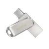 فلش مموری سن دیسک Ultra Dual Drive Luxe ظرفیت 512 گیگابایت با دو رابط USB 3.2 Type-C و Type-A رنگ نقره ای - Image 3